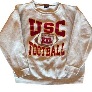 Vintage USC Trojans Football Crewneck Sweatshirt Savvy Heather Gray L